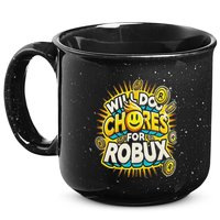 Noob And Professional Gamer Will Do Chores For Robux 15oz Campfire Ceramic Mug