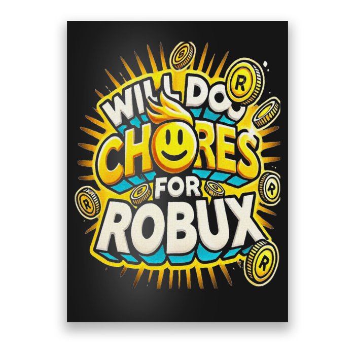 Noob And Professional Gamer Will Do Chores For Robux Poster