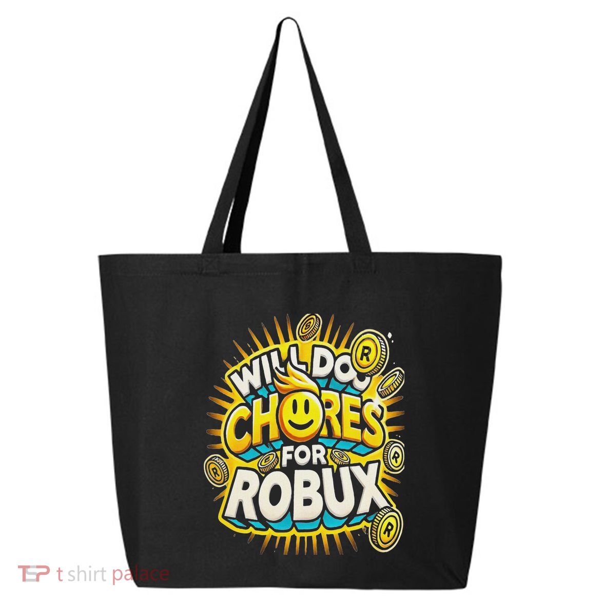 Noob And Professional Gamer Will Do Chores For Robux 25L Jumbo Tote