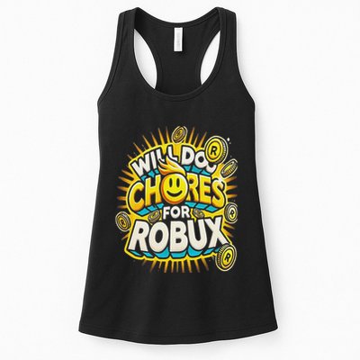 Noob And Professional Gamer Will Do Chores For Robux Womens Tank Top
