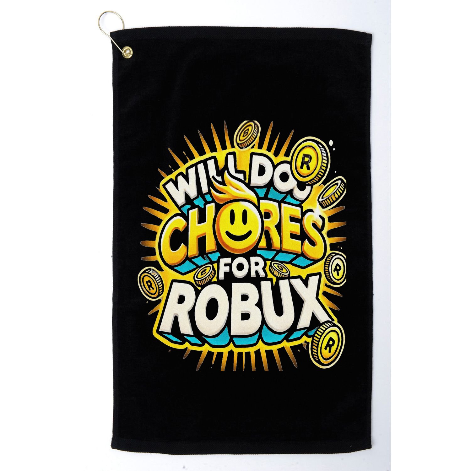 Noob And Professional Gamer Will Do Chores For Robux Golf Towel