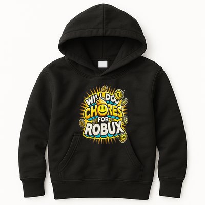 Noob And Professional Gamer Will Do Chores For Robux Kids Hoodie