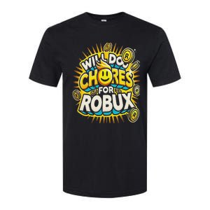 Noob And Professional Gamer Will Do Chores For Robux Softstyle CVC T-Shirt