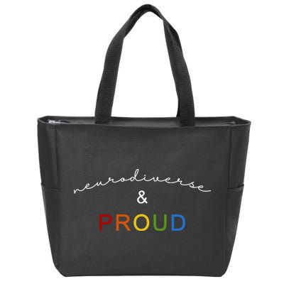 Neurodiverse And Proud Zip Tote Bag