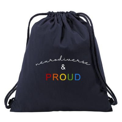 Neurodiverse And Proud Drawstring Bag