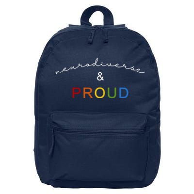 Neurodiverse And Proud 16 in Basic Backpack