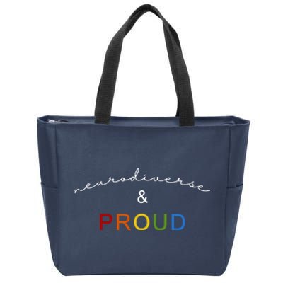 Neurodiverse And Proud Zip Tote Bag