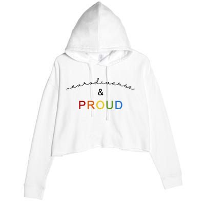 Neurodiverse And Proud Crop Fleece Hoodie