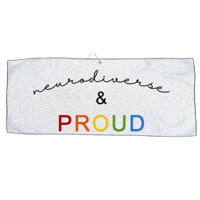 Neurodiverse And Proud Large Microfiber Waffle Golf Towel