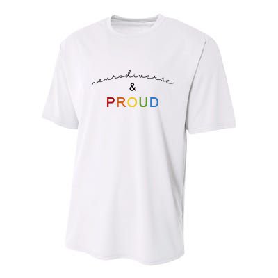 Neurodiverse And Proud Youth Performance Sprint T-Shirt