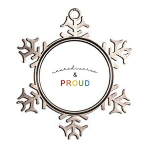 Neurodiverse And Proud Metallic Star Ornament