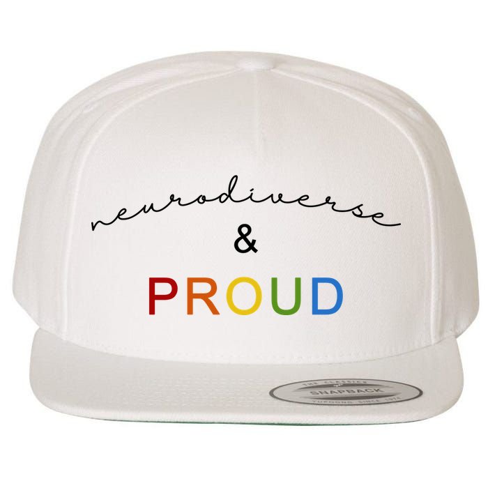 Neurodiverse And Proud Wool Snapback Cap