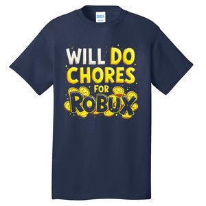 Noob And Professional Gamer Will Do Chores For Robux Tall T-Shirt