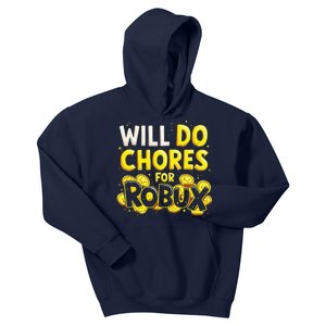 Noob And Professional Gamer Will Do Chores For Robux Kids Hoodie