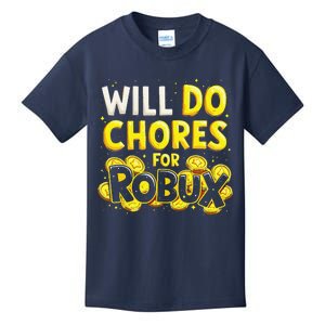 Noob And Professional Gamer Will Do Chores For Robux Kids T-Shirt