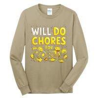 Noob And Professional Gamer Will Do Chores For Robux Tall Long Sleeve T-Shirt