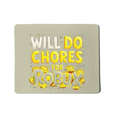 Noob And Professional Gamer Will Do Chores For Robux Mousepad