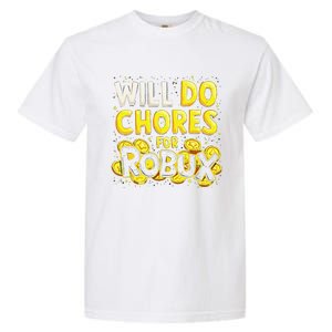 Noob And Professional Gamer Will Do Chores For Robux Garment-Dyed Heavyweight T-Shirt