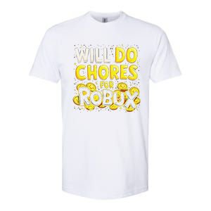 Noob And Professional Gamer Will Do Chores For Robux Softstyle CVC T-Shirt