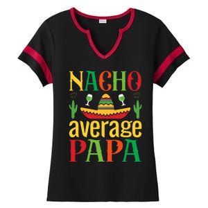 Nacho Average Papa Ladies Halftime Notch Neck Tee