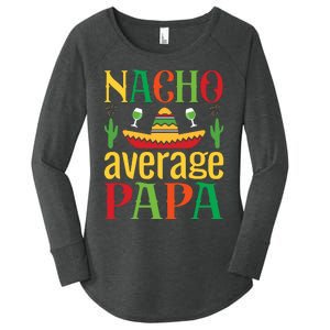 Nacho Average Papa Women's Perfect Tri Tunic Long Sleeve Shirt