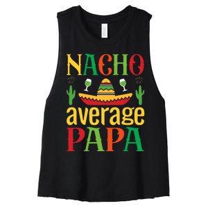 Nacho Average Papa Women's Racerback Cropped Tank