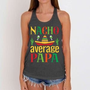 Nacho Average Papa Women's Knotted Racerback Tank