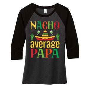 Nacho Average Papa Women's Tri-Blend 3/4-Sleeve Raglan Shirt