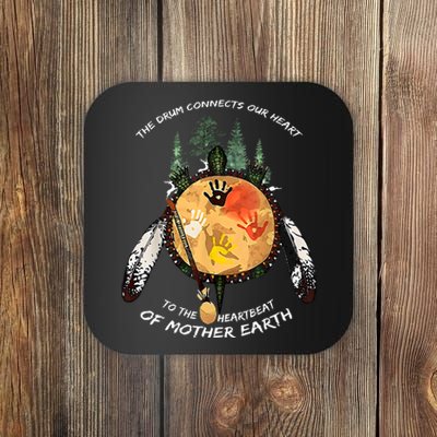 Native American Pride Indigenous Native Drum Coaster