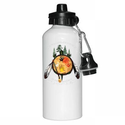 Native American Pride Indigenous Native Drum Aluminum Water Bottle