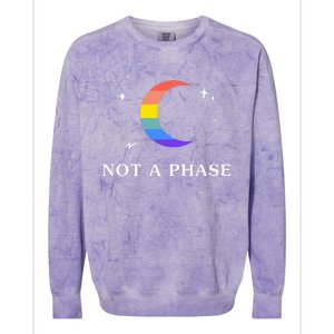 Not A Phase Gay Lesbian Lgbtq Pride Flag Moon Colorblast Crewneck Sweatshirt