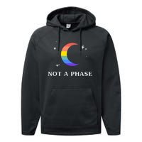 Not A Phase Gay Lesbian Lgbtq Pride Flag Moon Performance Fleece Hoodie