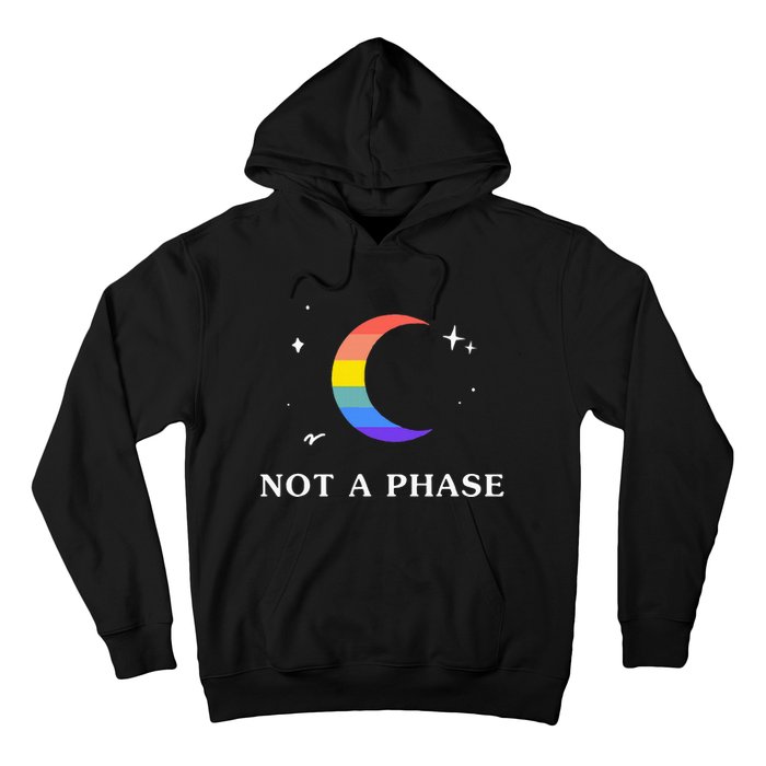 Not A Phase Gay Lesbian Lgbtq Pride Flag Moon Hoodie