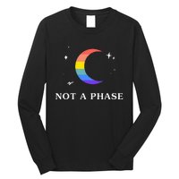 Not A Phase Gay Lesbian Lgbtq Pride Flag Moon Long Sleeve Shirt