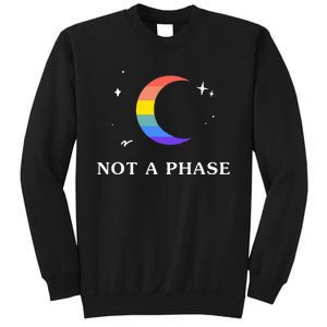 Not A Phase Gay Lesbian Lgbtq Pride Flag Moon Sweatshirt