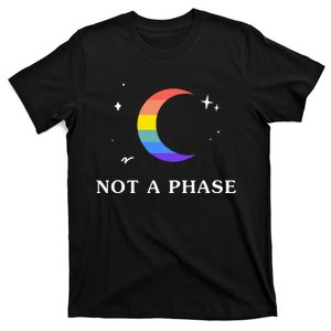 Not A Phase Gay Lesbian Lgbtq Pride Flag Moon T-Shirt