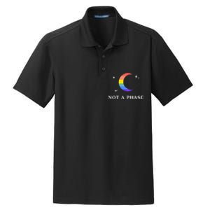 Not A Phase Gay Lesbian Lgbtq Pride Flag Moon Dry Zone Grid Polo