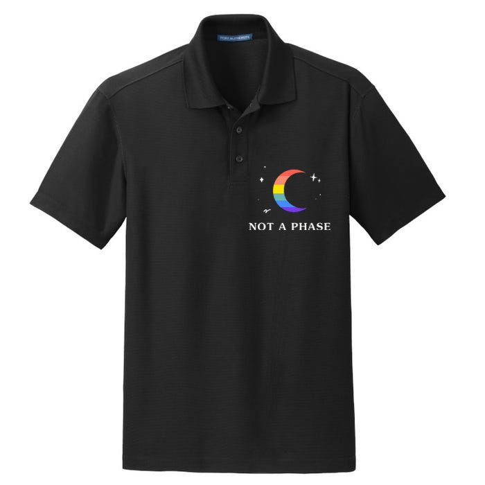 Not A Phase Gay Lesbian Lgbtq Pride Flag Moon Dry Zone Grid Polo