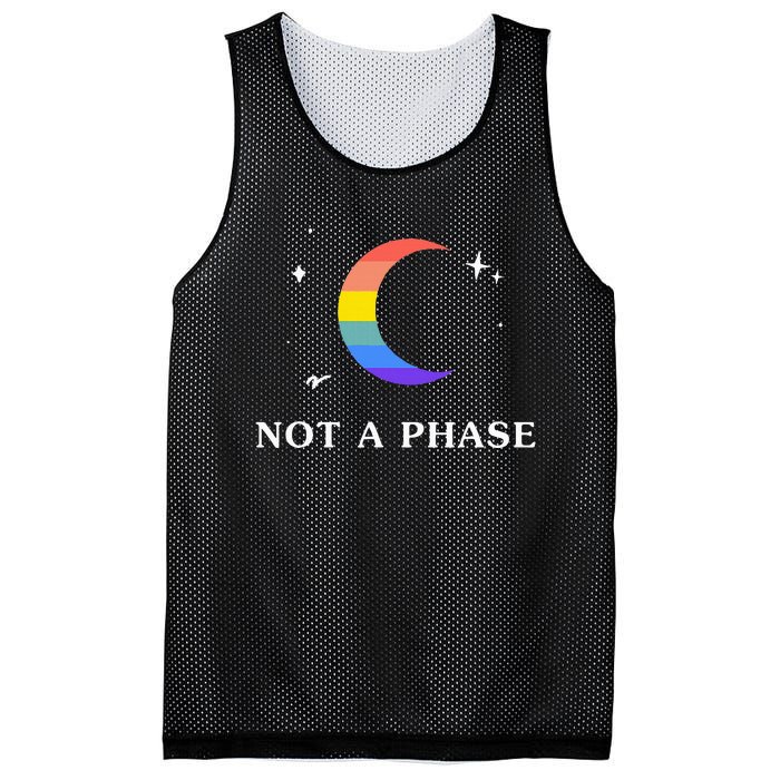 Not A Phase Gay Lesbian Lgbtq Pride Flag Moon Mesh Reversible Basketball Jersey Tank