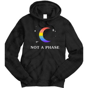 Not A Phase Gay Lesbian Lgbtq Pride Flag Moon Tie Dye Hoodie