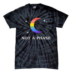 Not A Phase Gay Lesbian Lgbtq Pride Flag Moon Tie-Dye T-Shirt