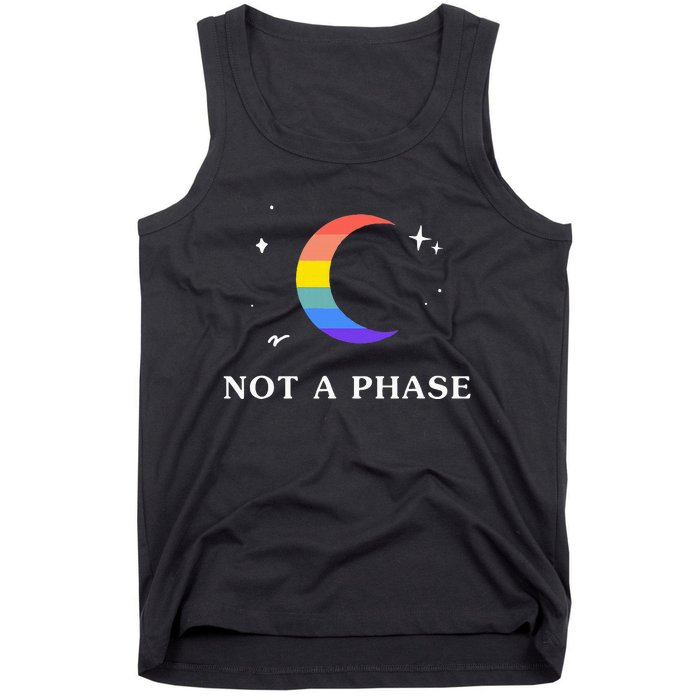 Not A Phase Gay Lesbian Lgbtq Pride Flag Moon Tank Top