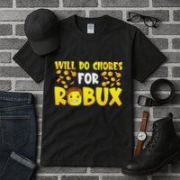 Noob And Professional Gamer Will Do Chores For Robux Tall T-Shirt