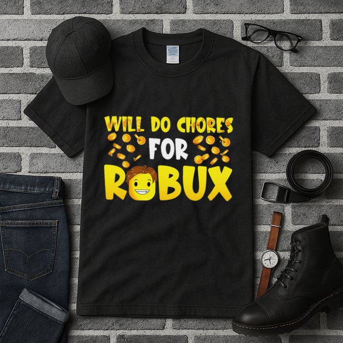 Noob And Professional Gamer Will Do Chores For Robux Tall T-Shirt