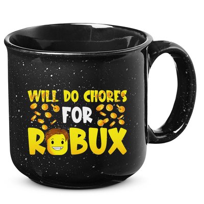 Noob And Professional Gamer Will Do Chores For Robux 15oz Campfire Ceramic Mug