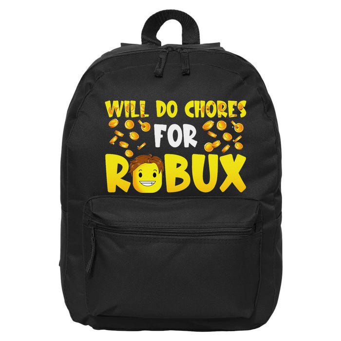 Noob And Professional Gamer Will Do Chores For Robux 16 in Basic Backpack