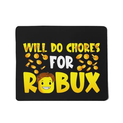 Noob And Professional Gamer Will Do Chores For Robux Mousepad