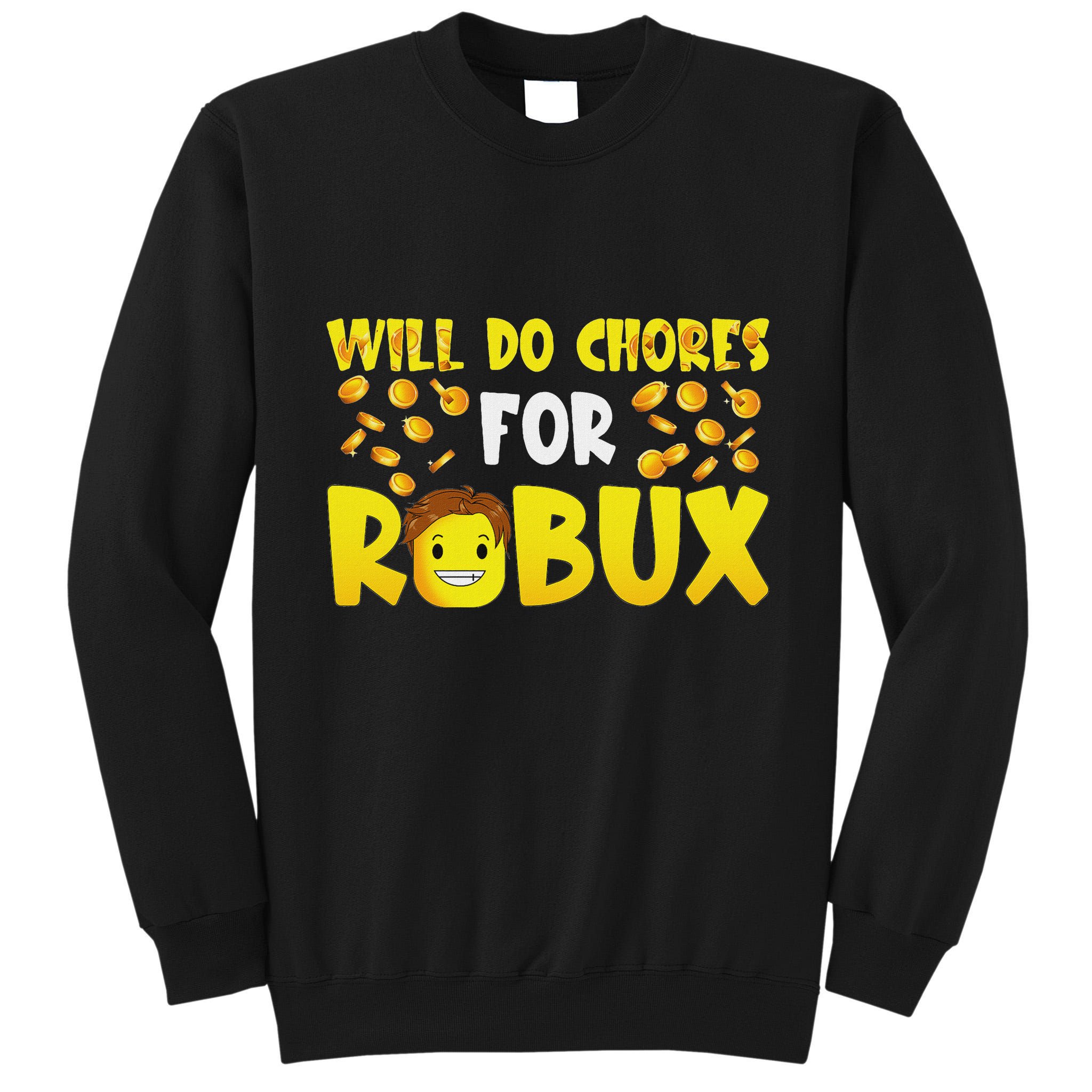 Noob And Professional Gamer Will Do Chores For Robux Tall Sweatshirt