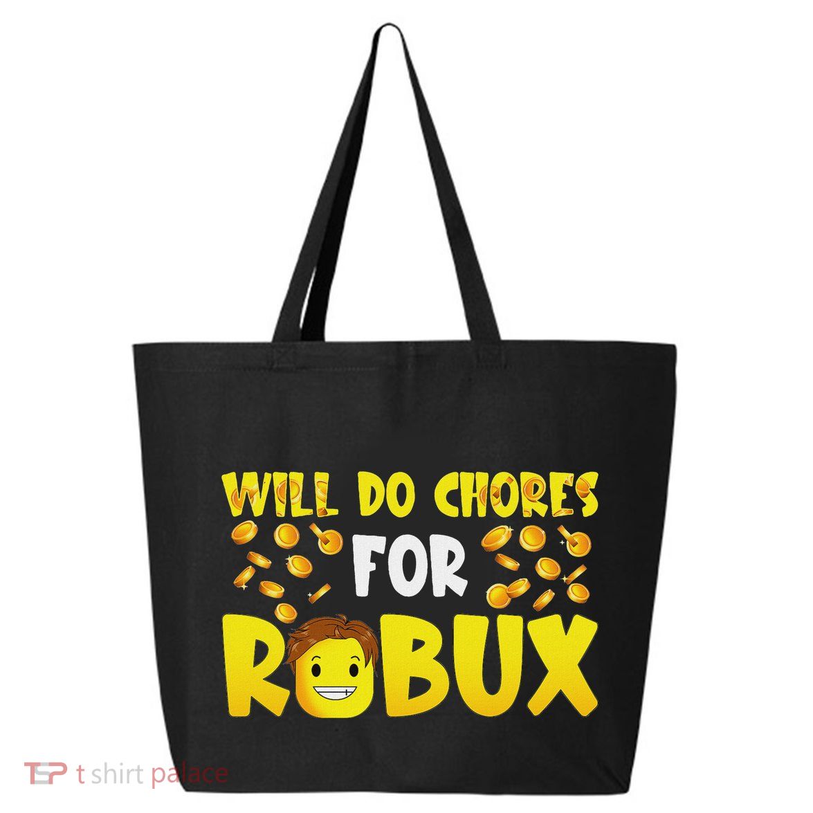 Noob And Professional Gamer Will Do Chores For Robux 25L Jumbo Tote