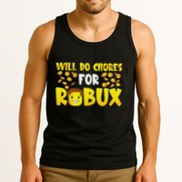 Noob And Professional Gamer Will Do Chores For Robux Tank Top